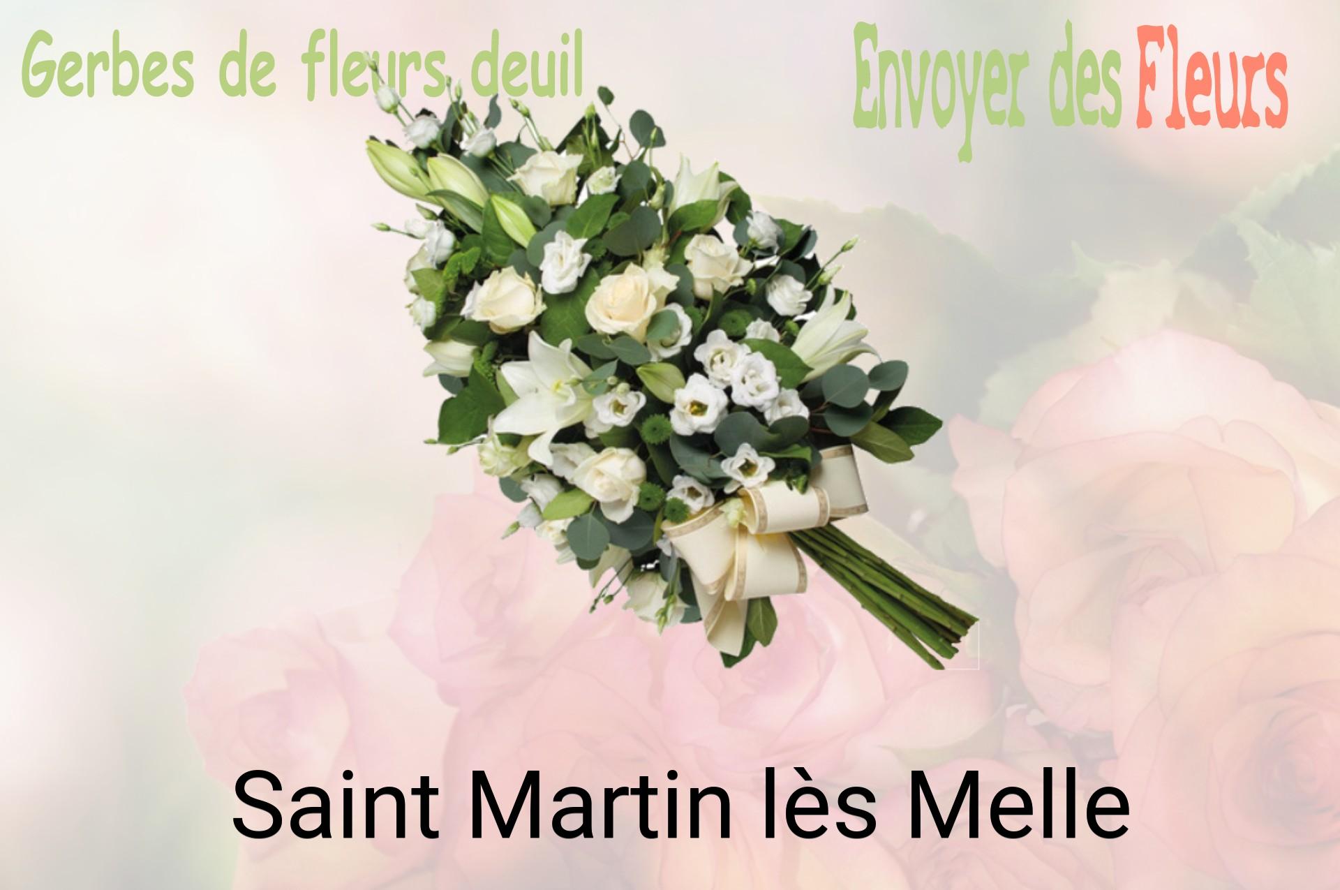 Gerbe de fleurs de deuil livrée à Saint-Martin-lès-Melle